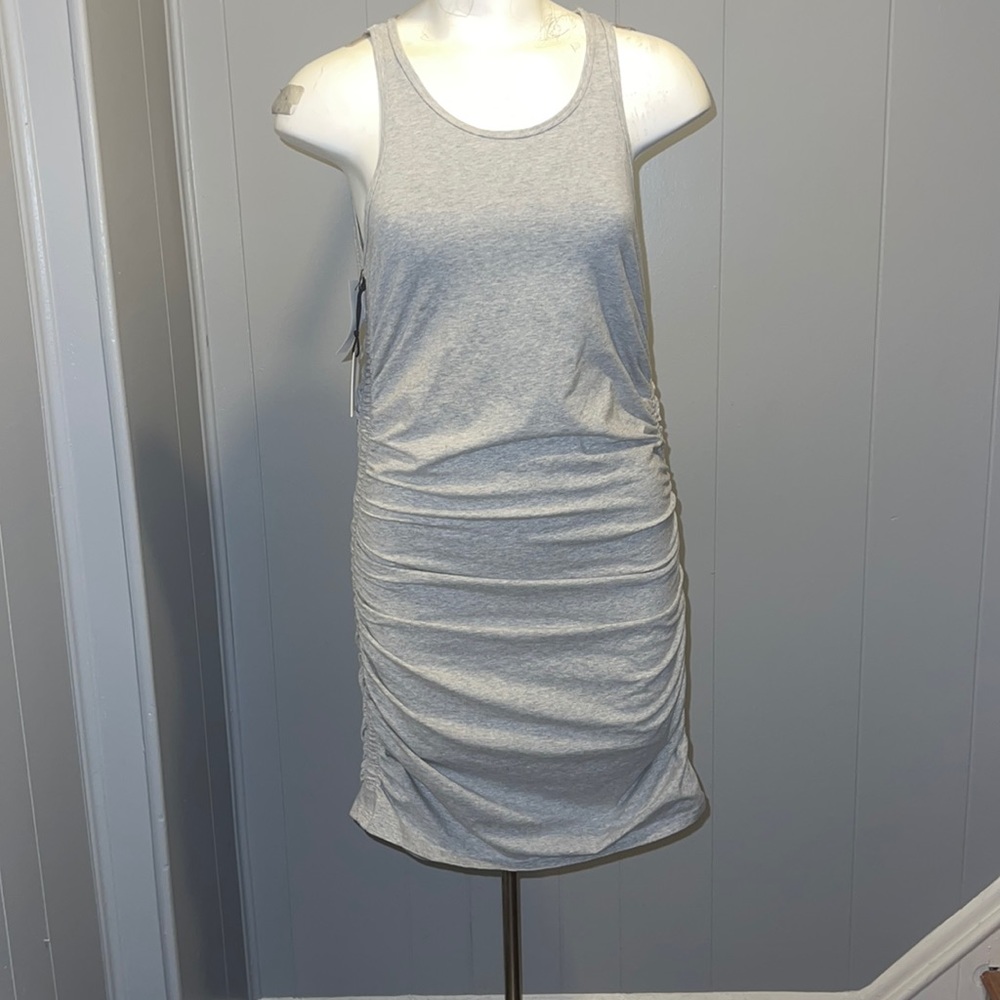 Grey Ruched Bodycon Dress